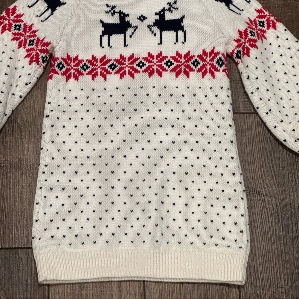 New Janie and Jack Toddler Fair Isle Reindeer Holiday Christmas Sweater Dress 2T